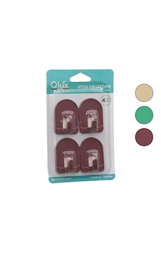 Go İthalat 4pcs Dome Askı No-1 Rekli Plastik Yapışkanlı Montaj Bordo Go İthalat 4pcs Dome Askı No-1 Rekli Plastik Yapışkanlı Montaj Bordo