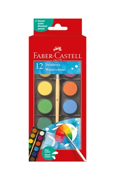 Faber-castell Küçük Boy Sulu Boya 12'li Set Antik Beyaz