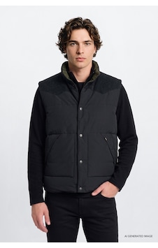 Lee Western Çift Taraflı Regular Fit Erkek Şişme Yelek Ld507064001 Siyah
