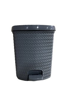 12 Litre Pedallı Ve Dantel Model Çöp Kovası Gri 12 Litre Pedallı Ve Dantel Model Çöp Kovası Gri