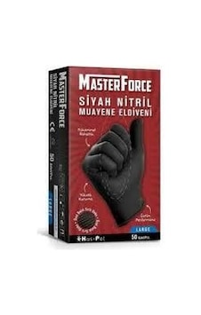 Master Force Siyah Nitril Eldiveni L Büyük Boy/large Master Force Siyah Nitril Eldiveni L Büyük Boy/large