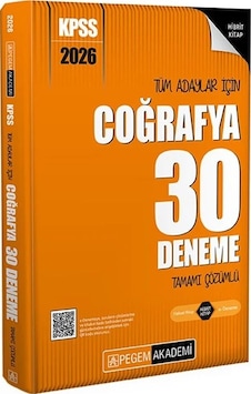 2026 Kpss Coğrafya 30 Deneme Çözümlü Pegem Akademi Yayınları 2026 Kpss Coğrafya 30 Deneme Çözümlü Pegem Akademi Yayınları