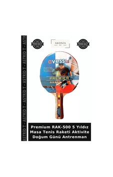 Premium Rak-500 5 Yıldız Masa Tenis Raketi Aktivite Doğum Günü Antrenman Premium Rak-500 5 Yıldız Masa Tenis Raketi Aktivite Doğum Günü Antrenman