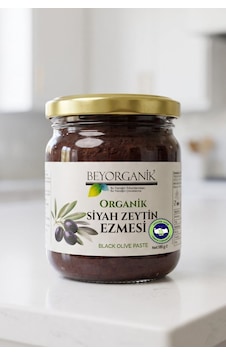 Organik Siyah Zeytin Ezmesi 185gr Pestisit Analizli