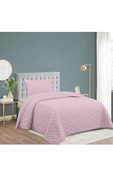 Milena Tek Kişilik Yatak Örtüsü Seti 180x240cm - Volanlı Yastıklı%100 Polyester Zarif Tasarım Pembe Nevresim Takımı Diğer Milena Tek Kişilik Yatak Örtüsü Seti 180x240cm - Volanlı Yastıklı%100 Polyester Zarif Tasarım Pembe Nevresim Takımı Diğer