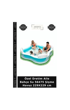 Özel Üretim Aile Bahçe Su 56475 Şişme Havuz 229x229 Cm