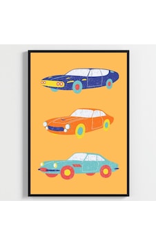 Besay Tam Gaz Macera:renkli Arabalar, Uçak Ve Vespa Çocuk Odası Posteri Dekoratif 3lü Set A4 Çerçevesiz Besay Tam Gaz Macera:renkli Arabalar, Uçak Ve Vespa Çocuk Odası Posteri Dekoratif 3lü Set A4 Çerçevesiz
