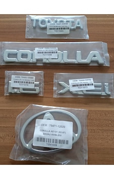 Toyota Corolla Bagaj Yazısı 1.6 Ve Xei Yazı Ve Arka Bagaj Arması Toyota Corolla Bagaj Yazısı 1.6 Ve Xei Yazı Ve Arka Bagaj Arması