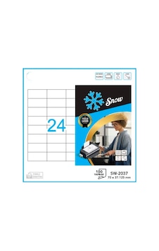 Snow A4 Lazer Etiket 70x37.1 MM Snow A4 Lazer Etiket 70x37.1 MM