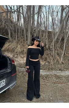 Bigümex Madonna Yaka Crop Takım Kaşkorse Kumaş Standart Beden Çok Renkli Bigümex Madonna Yaka Crop Takım Kaşkorse Kumaş Standart Beden Çok Renkli