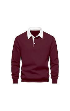 Ghassy Co. Erkek Retro Renk Bloklu Pamuklu Gömlek Yaka Sweatshirt Bordo Ghassy Co. Erkek Retro Renk Bloklu Pamuklu Gömlek Yaka Sweatshirt Bordo