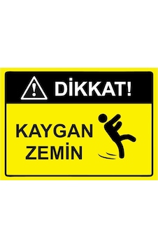 Dikkat Kaygan Zemin İsg Uyarı Levhası Pvc A5 15x21 Cm Dikkat Kaygan Zemin İsg Uyarı Levhası Pvc A5 15x21 Cm