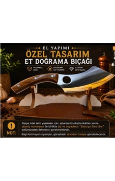 Deri Kılıflı Delikli Şef Bıçağı Paslanmaz Çelik