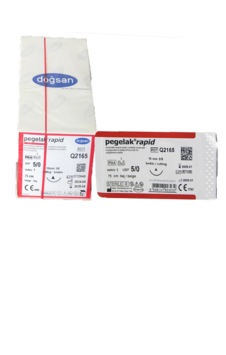 Pegelak Rapid 5/0 16mm3/8 Keskin 75cm Pgla Emilebillir 12 Adet Pegelak Rapid 5/0 16mm3/8 Keskin 75cm Pgla Emilebillir 12 Adet