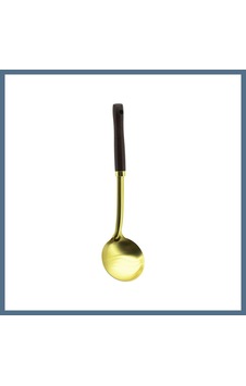 Buradabulabilirsin Metal Servis Kepçe Ahşap Saplı 35cm Altın Bbz Buradabulabilirsin Metal Servis Kepçe Ahşap Saplı 35cm Altın Bbz