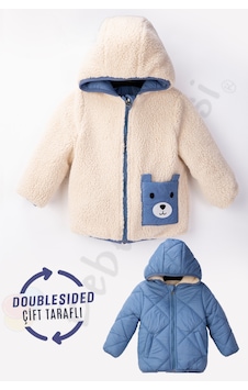 Bebek Vadisi Çift Taraflı Kapüşonlu İçi Peluş Kürklü Kapitone Kalın Kar Kışlık Şişme Erkek Bebek Mont Çocuk Kaban Mavi Bebek Vadisi Çift Taraflı Kapüşonlu İçi Peluş Kürklü Kapitone Kalın Kar Kışlık Şişme Erkek Bebek Mont Çocuk Kaban Mavi