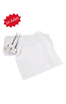 Tessilex Otel Tipi 50x70 Cm 250 Gr Ayak Havlusu 10 Adet Beyaz
