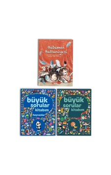 Büyük Sorular Kitabım + Büyük Sorular Kitabım Hayvanlar + Babamın Battaniyesi 3'lü Set Büyük Sorular Kitabım + Büyük Sorular Kitabım Hayvanlar + Babamın Battaniyesi 3'lü Set