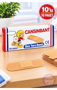 Bez Yara Bandı 10'lu 10 Paket 19x72 Mm Elastik Koruyucu Yara Bandı 100 Adet Bez Yara Bandı 10'lu 10 Paket 19x72 Mm Elastik Koruyucu Yara Bandı 100 Adet