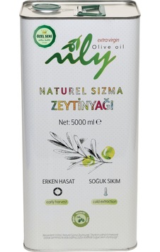 Nily Özel Seri Soğuk Sıkım Naturel Sızma Zeytinyağı Teneke 5 L
