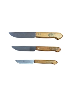 Mobilreyon Mutfak Bıçağı Seti 3'lü Ahşap Saplı Bıçak 21-24-26 Cm Mobilreyon Mutfak Bıçağı Seti 3'lü Ahşap Saplı Bıçak 21-24-26 Cm