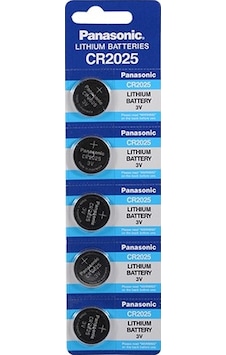 Panasonic CR2025 3V Lityum Kartela Düğme Pil 5'li Panasonic CR2025 3V Lityum Kartela Düğme Pil 5'li