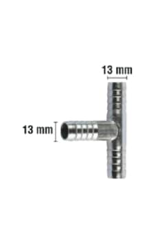Rakor Metal T Tip Hortum İçin 13mm 2 Adet 5"