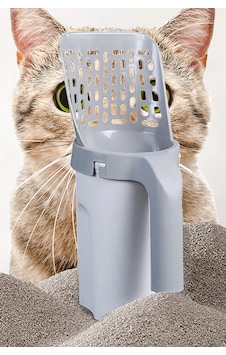 Elekli Poşet Hazneli Kedi Kum Temizleme Küreği Kum Küreği Elekli Poşet Hazneli Kedi Kum Temizleme Küreği Kum Küreği
