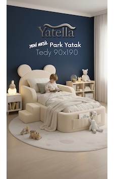 Yatella Luxury Tedyy Baza ve Başlıklı Montessori Full Sünger Yatak Seti 90 X 190 Bej Yatella Luxury Tedyy Baza ve Başlıklı Montessori Full Sünger Yatak Seti 90 X 190 Bej