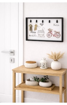 5 Li Dekoratif Duvar Anahtarlığı Kapı Yanı Anahtar Askılığı Şık Ve Dayanıklı Tasarım, 30x20 Cm Siyah 5 Li Dekoratif Duvar Anahtarlığı Kapı Yanı Anahtar Askılığı Şık Ve Dayanıklı Tasarım, 30x20 Cm Siyah