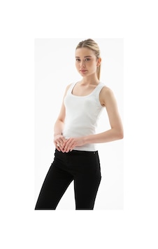 Fashion Friends Taşlı Kadın Atlet 26y0486k1 Beyaz Fashion Friends Taşlı Kadın Atlet 26y0486k1 Beyaz