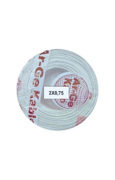 Arge 2x0.75mm Cca Kordon Beyaz 100 Mt