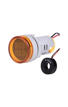Dijital VoLTmetre - Ampermetre Ac 50-500V 0-100A - Sari Dijital VoLTmetre - Ampermetre Ac 50-500V 0-100A - Sari