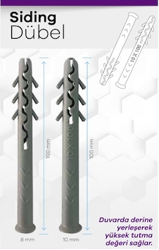 Made Siding Dübel 8x100mm 100 Adet