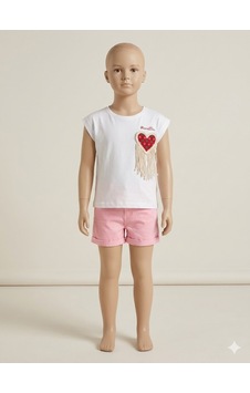 Benetton Beyaz Kız Çocuk Tshirt