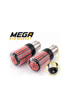 Mega Oto Market 12v 93 Tip 144 Led Kırmızı Oto Ampul 2 Adet Stop, Fren Ve Sinyal Led Lambası Mega Oto Market 12v 93 Tip 144 Led Kırmızı Oto Ampul 2 Adet Stop, Fren Ve Sinyal Led Lambası