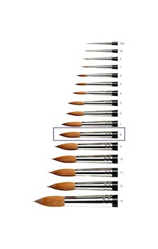 Samur Sulu Boya Fırçası Art Fırça 145 No:8 - 2 Adet Samur Sulu Boya Fırçası Art Fırça 145 No:8 - 2 Adet