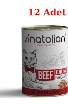 Anatolian Premium Beef Biftekli Parça Etli Yetişkin Kedi Konservesi 12 x 400 G Anatolian Premium Beef Biftekli Parça Etli Yetişkin Kedi Konservesi 12 x 400 G