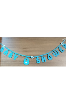 Keçe Yazı Baby Shower Mavi Keçe Yazı Baby Shower Mavi