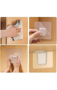 Buğz Yapışkanlı Raf Tutucu Seti 4 Adet Buğz Yapışkanlı Raf Tutucu Seti 4 Adet