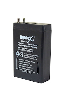 4 VOLT 1.80 AMPER 7.5X5X2 LİGHTEX LT-418 AKÜ 50*22*75 mm
