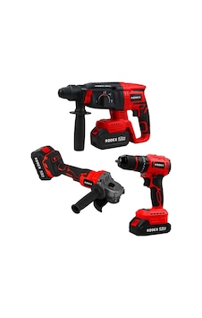 Rodex RDX3003 A.k 3'lü Makine Seti 20V 2x4.0AH Li-Ion Darbeli Matkap 45NM + Kırıcı Delici 2.5J + Avuç Taşlama 125MM Rodex RDX3003 A.k 3'lü Makine Seti 20V 2x4.0AH Li-Ion Darbeli Matkap 45NM + Kırıcı Delici 2.5J + Avuç Taşlama 125MM