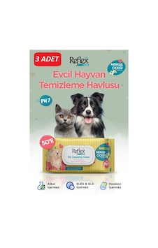 Reflex Care Evcil Hayvanlar İçin Çok Amaçlı Hijyenik Temizleme Havlusu 50 Li Nergis Çiçeği Kokulu 3 Paket Reflex Care Evcil Hayvanlar İçin Çok Amaçlı Hijyenik Temizleme Havlusu 50 Li Nergis Çiçeği Kokulu 3 Paket