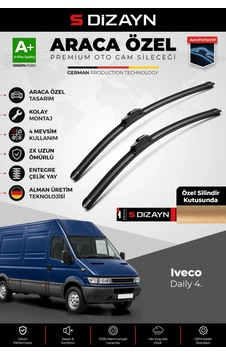 S-dizayn Iveco Daily 4. Ön Cam Silecek Seti 2006-2014 Premium Araca Özel 60-60 Cm A+ Kalite Aocs-185