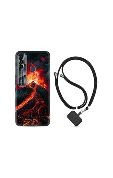 Tecno Spark 7 Pro Kılıf Boyun Askılı Yanardağ 16Mate10Lite Siyah Tecno Spark 7 Pro Kılıf Boyun Askılı Yanardağ 16Mate10Lite Siyah