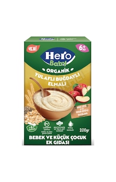 Hero Baby Organik Sütsüz Yulaflı Elmalı Kaşık Maması 200 Gr 3 Adet Hero Baby Organik Sütsüz Yulaflı Elmalı Kaşık Maması 200 Gr 3 Adet