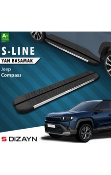 S-dizayn Jeep Compass 3 S-line Krom Yan Basamak 193 Cm 2025 Üzeri A+ Kalite