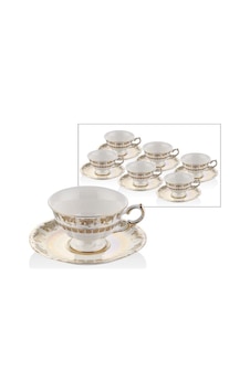 Lamedore Lorrain White Gold 6'lı Tea Cups Çay Fincanı Altın Lamedore Lorrain White Gold 6'lı Tea Cups Çay Fincanı Altın