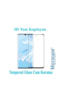 Huawei P30 Pro 3D Curved Tam Kaplayan Tempered Glass Cam - Siyah Huawei P30 Pro 3D Curved Tam Kaplayan Tempered Glass Cam - Siyah