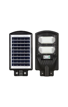 Horoz 100w Siyah Led Solar Güneş Enerjili Lamba Sokak Armatür Beyaz Işık